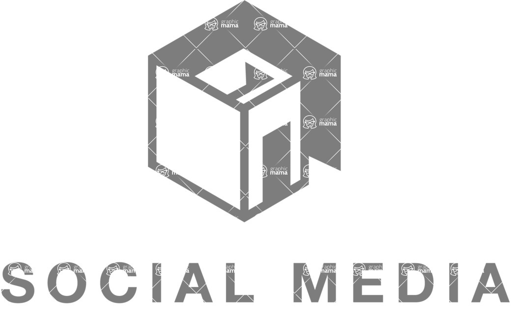 Business Logo Templates - vector graphics in a pack from GraphicMama - Social Media Network Logo Design Template